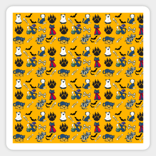 Cute Cat Halloween collage Sticker